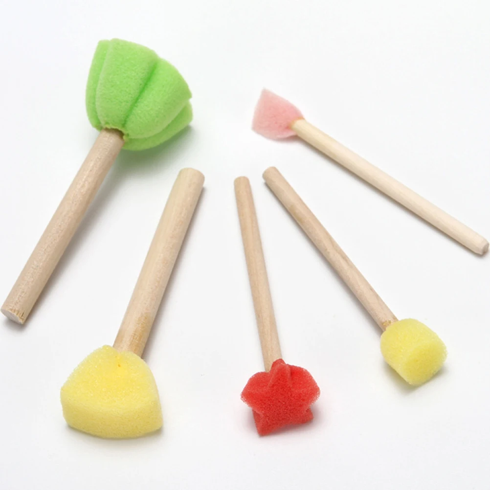Sponge Painting Brush Set Round Wooden H Kids Drawing Graffiti Brushes DIY Project Tools Art Supplies
Sponge Painting Brush Set Round Wooden H Kids Drawing Graffiti Brushes DIY Project Tools Art Supplies