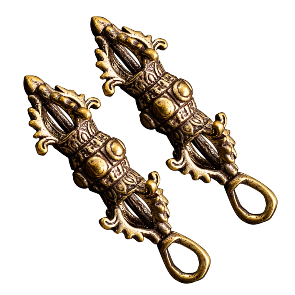 2 Pcs Vajra Pestle Pendant Brass Small Ornaments Vintage Keychain Hanging Decor Metal Keyring Rust Proof Jewelry Accessories
2 Pcs Vajra Pestle Pendant Brass Small Ornaments Vintage Keychain Hanging Decor Metal Keyring Rust Proof Jewelry Accessories