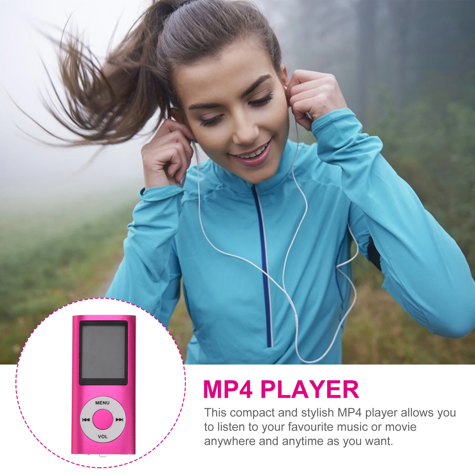 MP4 Player Compact Lightweight Portable Music Player USB Digital Photo Viewer Pink Video Student MP3 Format EBook
MP4 Player Compact Lightweight Portable Music Player USB Digital Photo Viewer Pink Video Student MP3 Format EBook