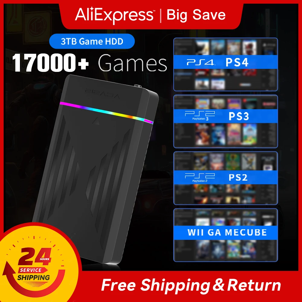 3TB Game Hard Drive With 17000+ Games For PS4/PS3/PS2/Gamecube/Wii/Wiiu/Saturn 3 System in 1 Gaming HDD Plug and Play for WIN PC
3TB Game Hard Drive With 17000+ Games For PS4/PS3/PS2/Gamecube/Wii/Wiiu/Saturn 3 System in 1 Gaming HDD Plug and Play for WIN PC