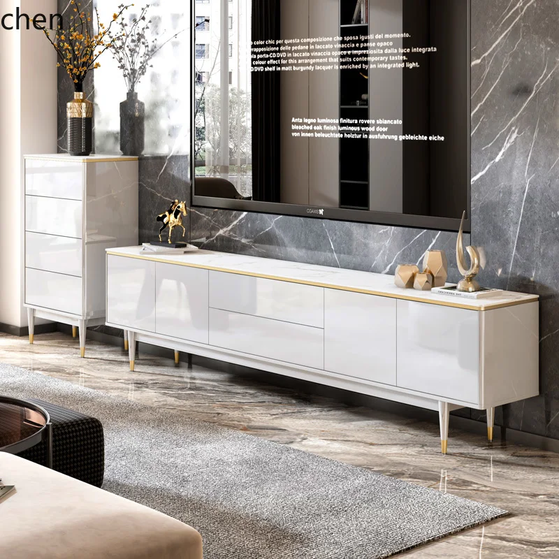 HTT light luxury rock panel TV cabinet coffee table combination living room small apartment TV modern simple storage chest
HTT light luxury rock panel TV cabinet coffee table combination living room small apartment TV modern simple storage chest