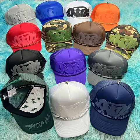 Gorra Synaworld Cap Trick Trucker con letras, gorras Crentee, moda urbana, casual, para exteriores, ajustable, suave, gorra con visera.