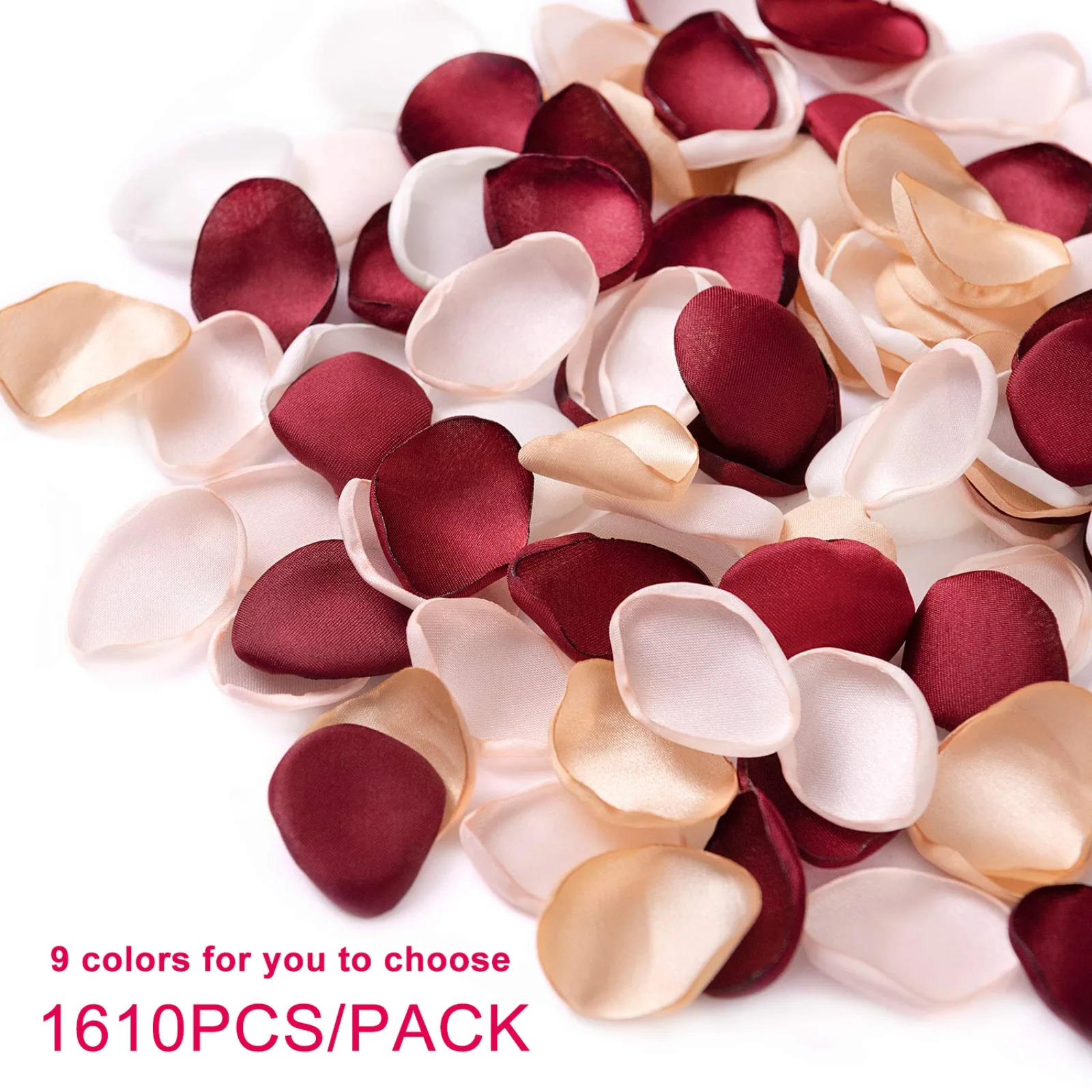 1610pcs Rose Petals Silk Flower Petals for Wedding/Aisle/Flower Girl Baskets/Table Centerpiece Décor Hair Accessories Burnt Edge
1610pcs Rose Petals Silk Flower Petals for Wedding/Aisle/Flower Girl Baskets/Table Centerpiece Décor Hair Accessories Burnt Edge