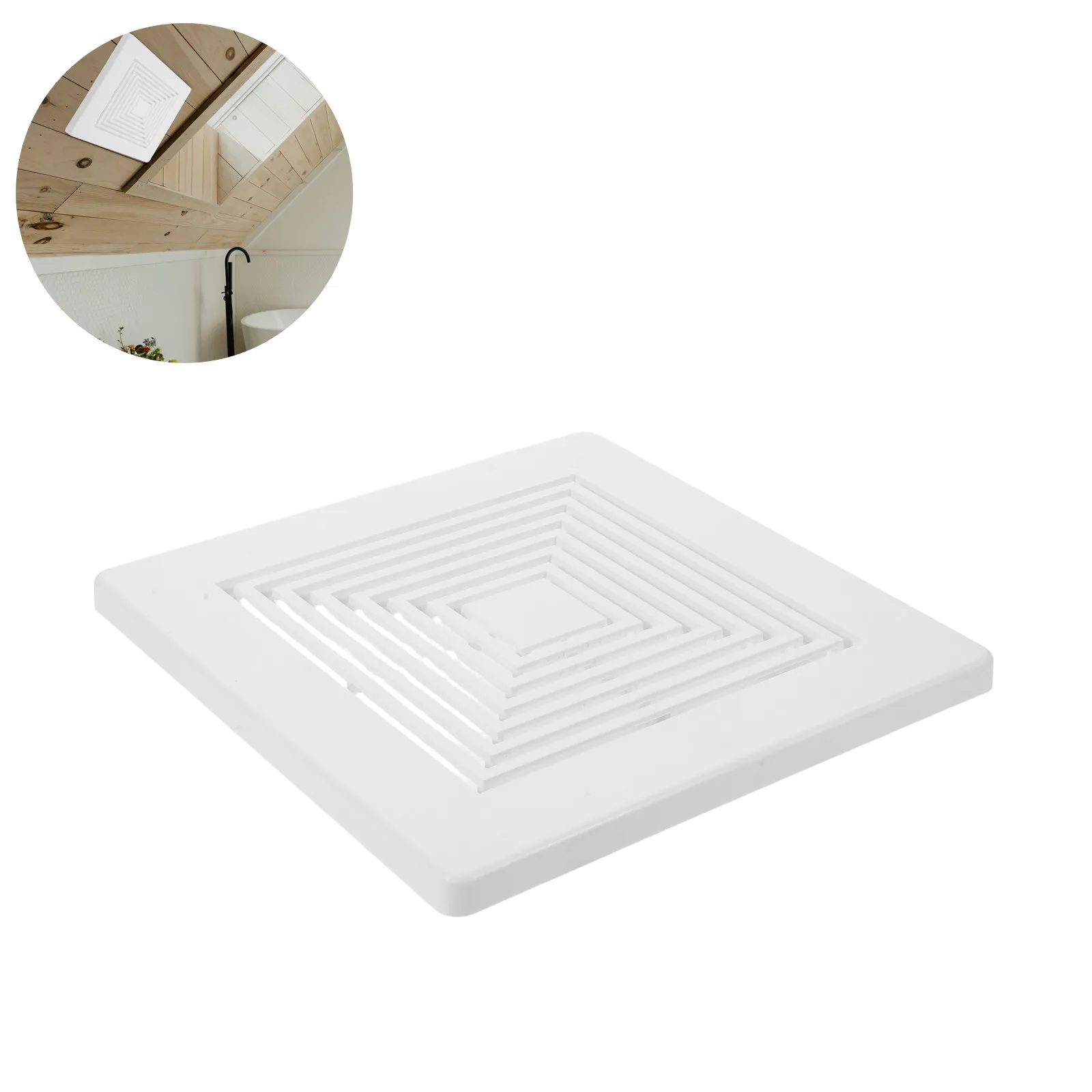Square Bathroom Exhaust Fan Cover Spring Loaded White Ceiling Vent Grille Replacement Universal Extractor Fan Grill for Shower
Square Bathroom Exhaust Fan Cover Spring Loaded White Ceiling Vent Grille Replacement Universal Extractor Fan Grill for Shower