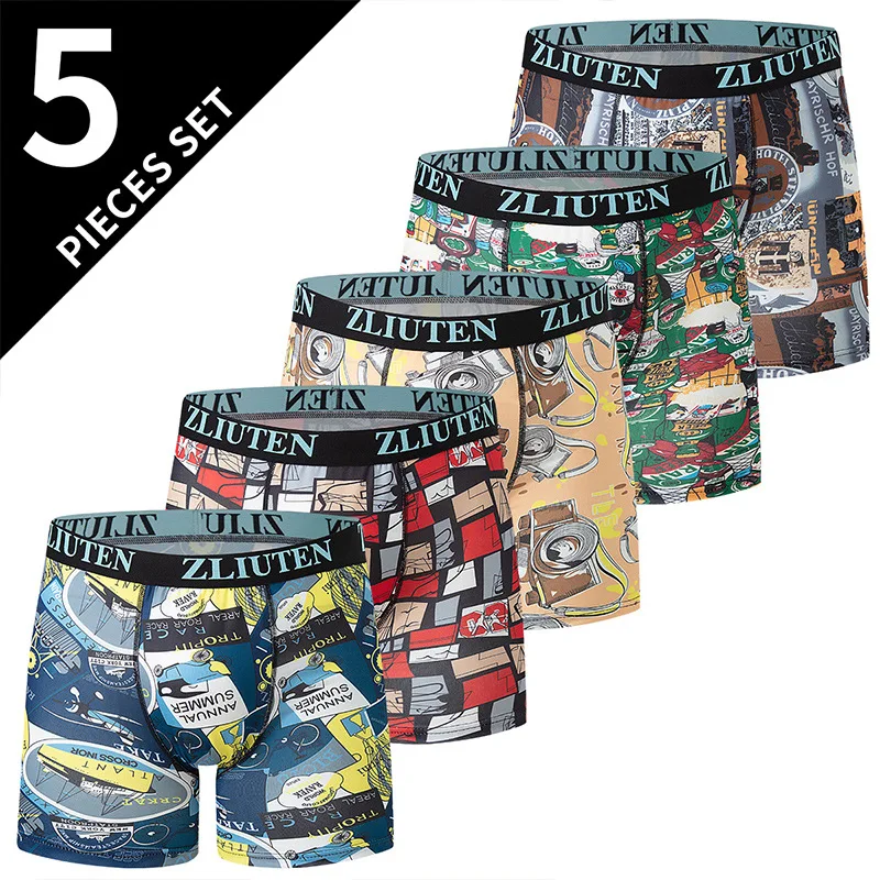 5Pcs Sexy Men Underwear Boxer Shorts Print Boxershorts Panty Cueca Male Panties Lingerie Fashion Underpants man
5Pcs Sexy Men Underwear Boxer Shorts Print Boxershorts Panty Cueca Male Panties Lingerie Fashion Underpants man