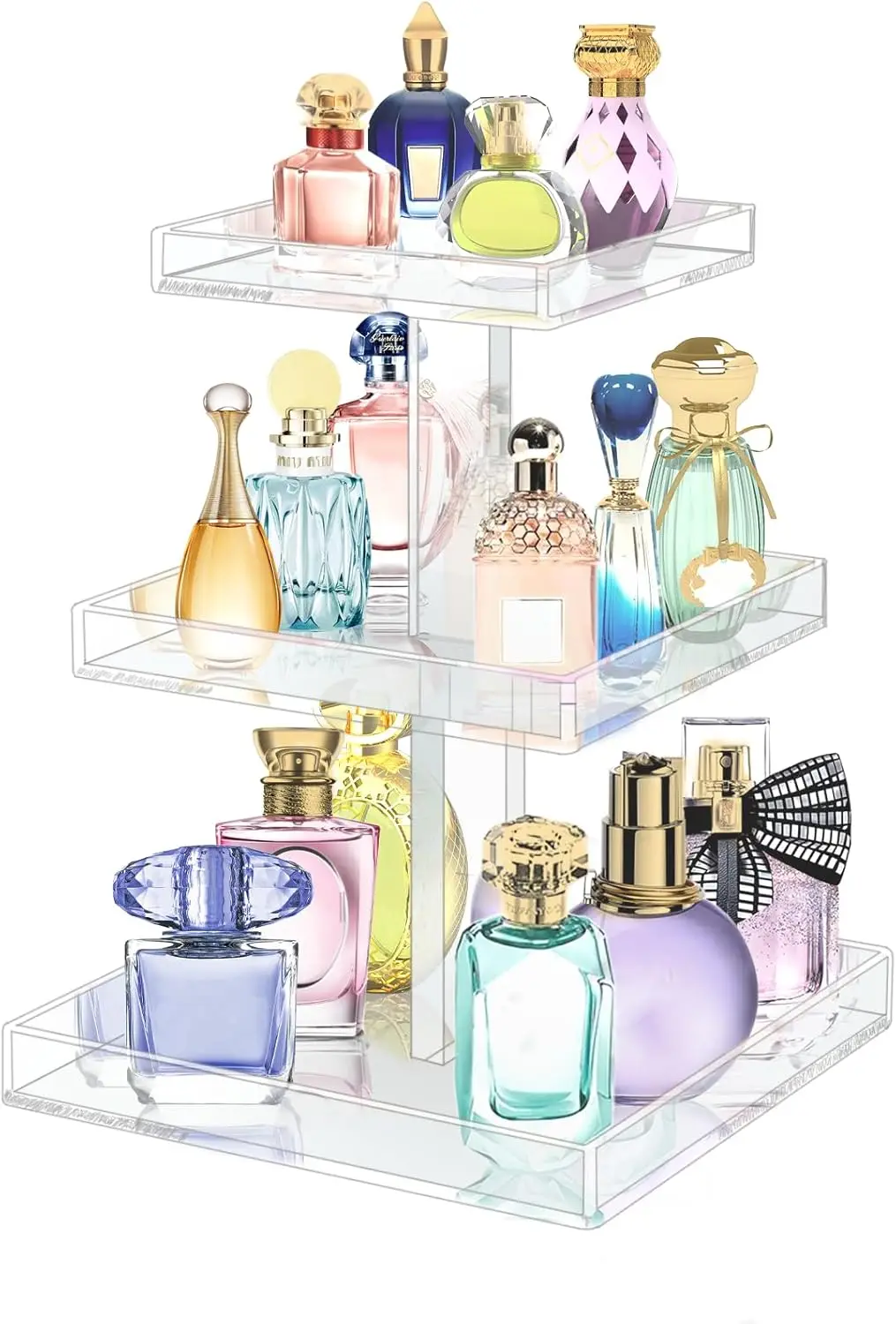 Large 3-Tier Acrylic Perfume Organizer for Vanity with Non-Slip Base and Clear Display
Large 3-Tier Acrylic Perfume Organizer for Vanity with Non-Slip Base and Clear Display