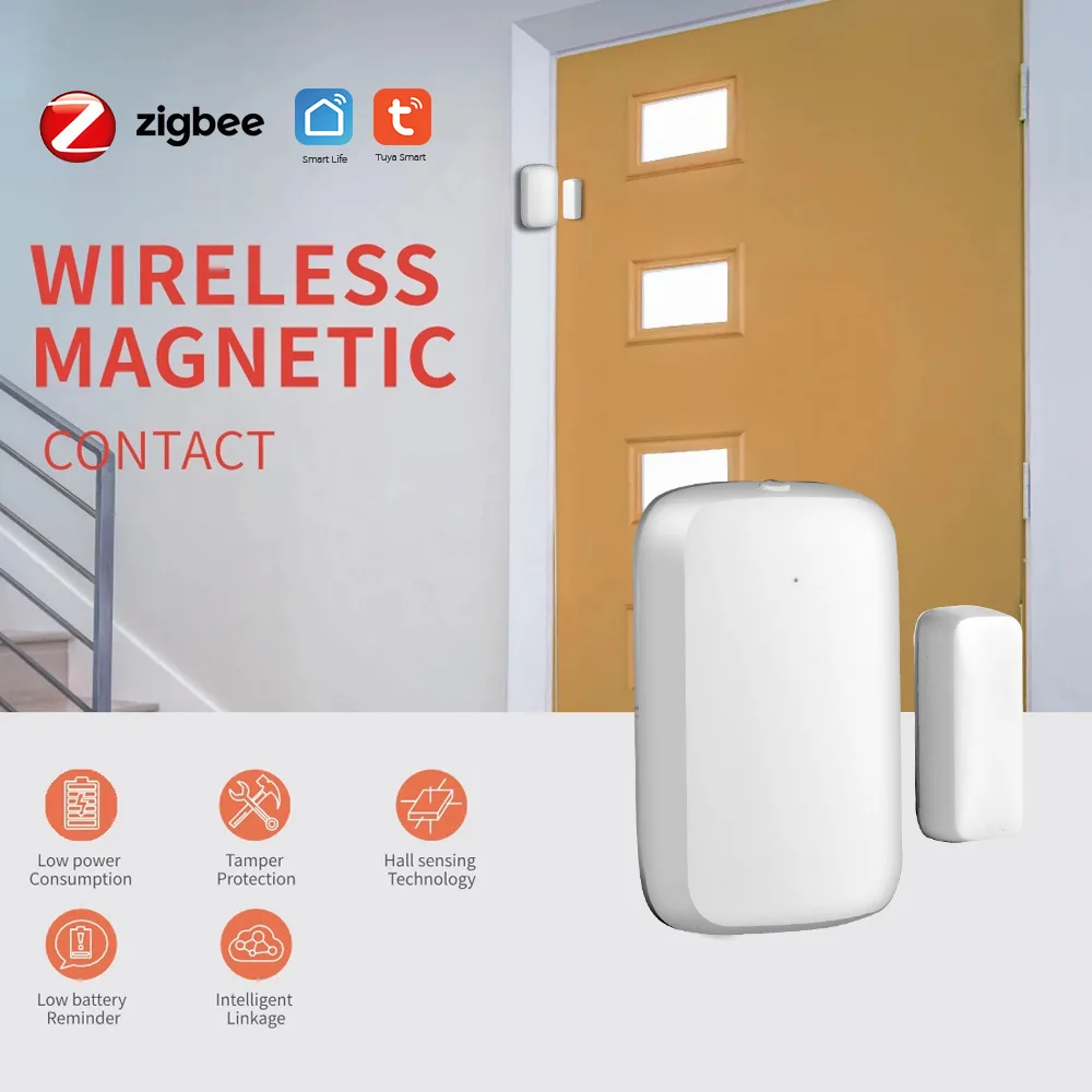 EV-DWC-2 Door Magnetic Detector Wireless Window Sensor Intelligent Home Anti Demolition Design Supporting Zigbee Gateway Use
EV-DWC-2 Door Magnetic Detector Wireless Window Sensor Intelligent Home Anti Demolition Design Supporting Zigbee Gateway Use