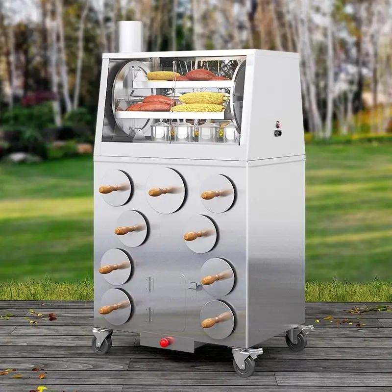 Roasted sweet potato machine commercial new street stall stainless steel thickened firewood automatic rotating corn roasting
Roasted sweet potato machine commercial new street stall stainless steel thickened firewood automatic rotating corn roasting