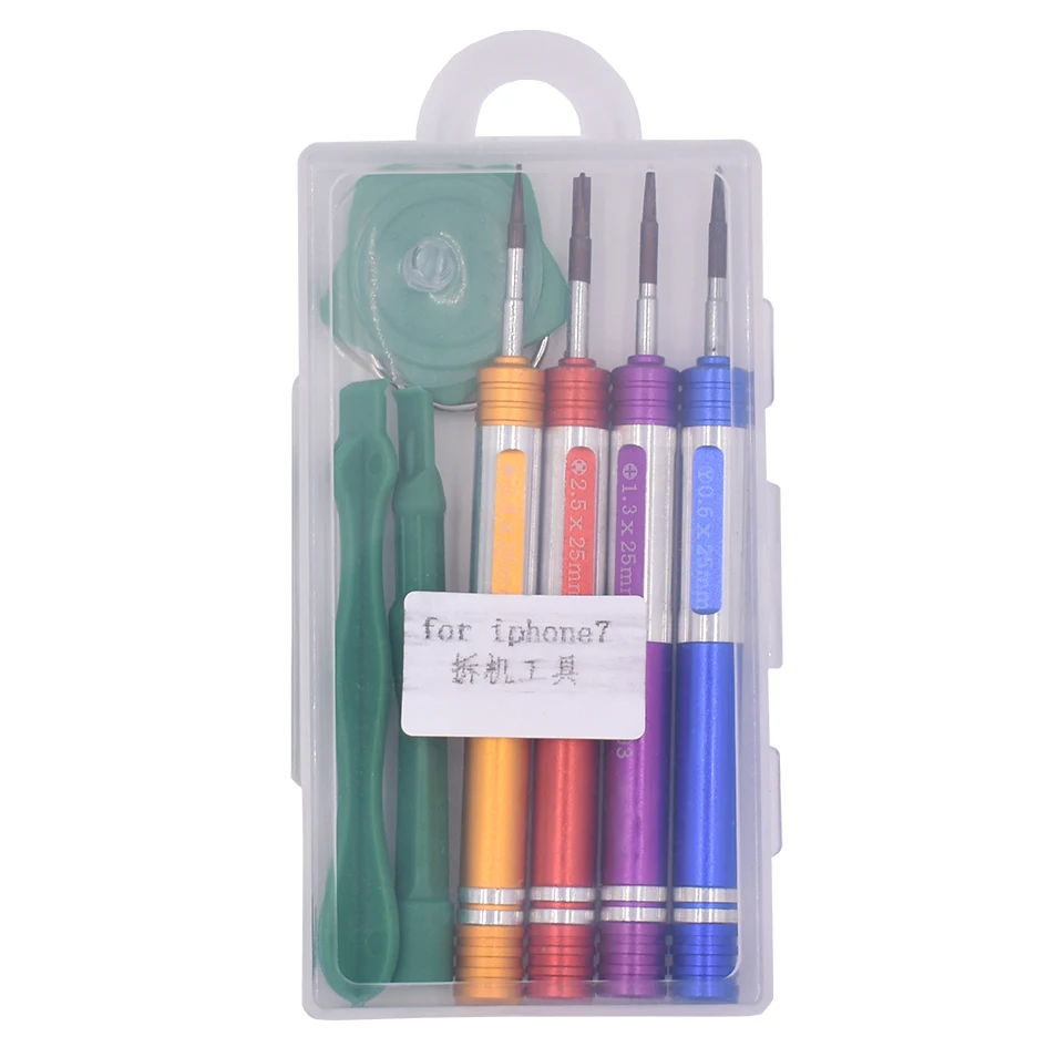 High Quality 8 in 1 With Retail Package 0.8 Pentalobe 0.6Y Screwdriver Set For i7 iPhone7 Plus Dedicated Screwdrivers Kit 50set
High Quality 8 in 1 With Retail Package 0.8 Pentalobe 0.6Y Screwdriver Set For i7 iPhone7 Plus Dedicated Screwdrivers Kit 50set