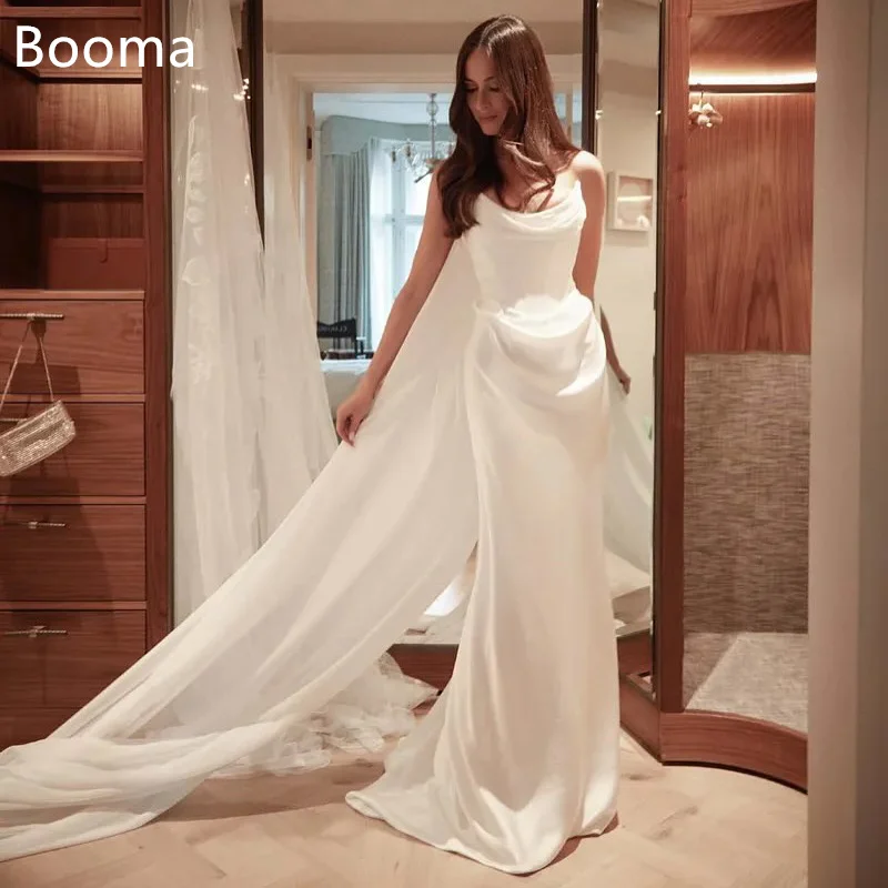 Booma Elegant Mermaid Wedding Dresses Floor-Length Sleeveless Strapless Pleat Satin Brides Gown Custom Made 2025
Booma Elegant Mermaid Wedding Dresses Floor-Length Sleeveless Strapless Pleat Satin Brides Gown Custom Made 2025