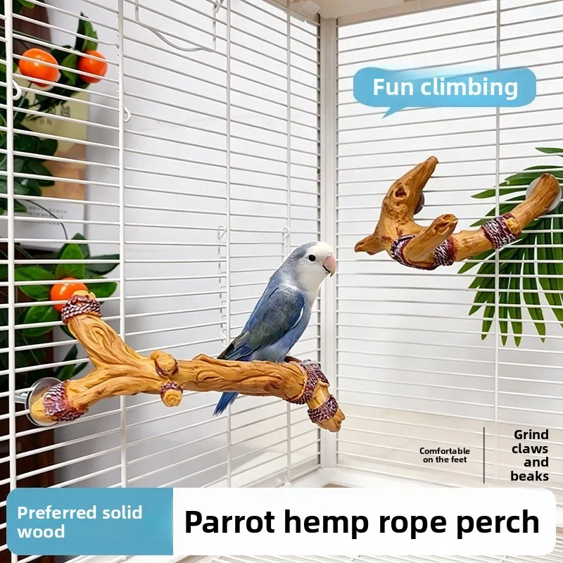 Natural Wood Parrot Perch Stand, Climbing Grinding Branch Toy for Cockatiel Budgie Conure, Durable Cage Accessory
Natural Wood Parrot Perch Stand, Climbing Grinding Branch Toy for Cockatiel Budgie Conure, Durable Cage Accessory