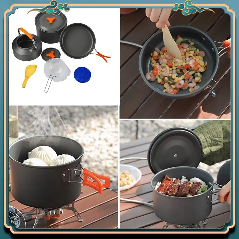 Latest Outdoor Aluminum Camping Cookware Mess Kit, Folding Camping Teapot And Pan For Camping, Backpacking, Picnic
Latest Outdoor Aluminum Camping Cookware Mess Kit, Folding Camping Teapot And Pan For Camping, Backpacking, Picnic