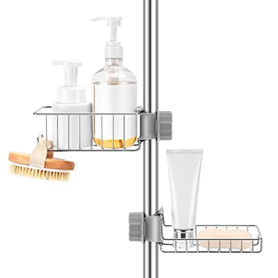 Clawfoot Tub Caddy Shower Rod Not Included - Stainless Steel Shower Shelves and Soap Caddy
Clawfoot Tub Caddy Shower Rod Not Included - Stainless Steel Shower Shelves and Soap Caddy