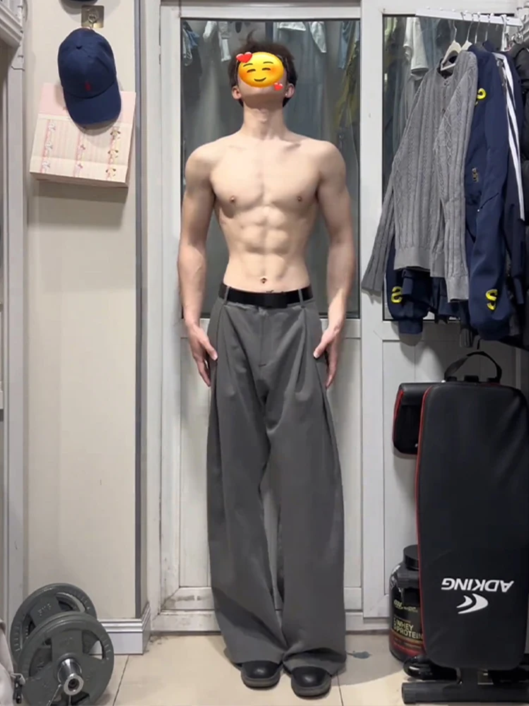 Deep Grey 3D A-Line Pleated Wide Leg Pants Men Summer Drape Loose Straight Cut Suit Trousers Casual Comfortable Straight Tube
Deep Grey 3D A-Line Pleated Wide Leg Pants Men Summer Drape Loose Straight Cut Suit Trousers Casual Comfortable Straight Tube