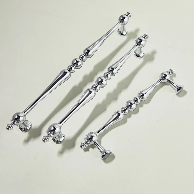 French Luxury Silver Furniture Hardware Drawer Pull Kitchen Accessories Cupboard Handles Solid Brass Bright Chrome Cabinet Knobs
French Luxury Silver Furniture Hardware Drawer Pull Kitchen Accessories Cupboard Handles Solid Brass Bright Chrome Cabinet Knobs
