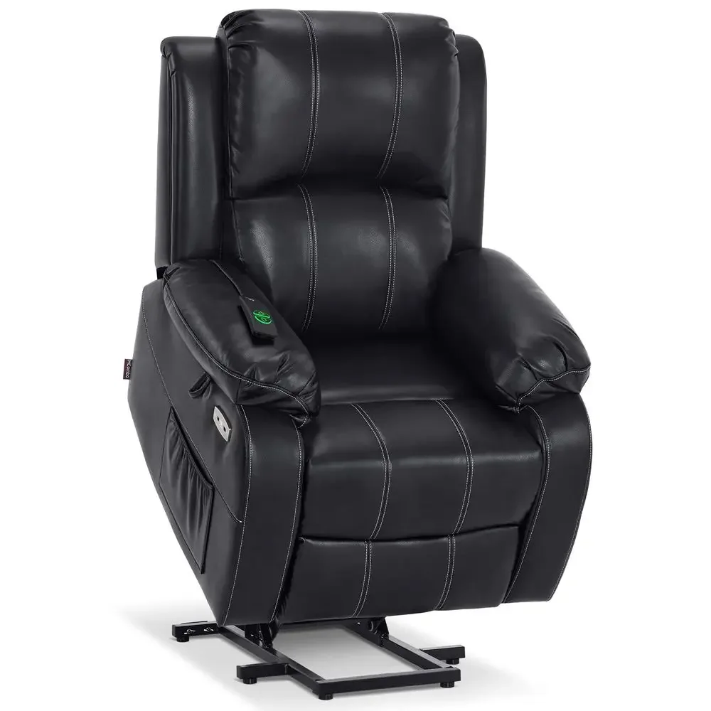 Power Lift Recliner Chair with Massage and Heat for Petite Elderly People, 3 Positions, 2 Side Pockets, USB Ports, Faux Leather
Power Lift Recliner Chair with Massage and Heat for Petite Elderly People, 3 Positions, 2 Side Pockets, USB Ports, Faux Leather