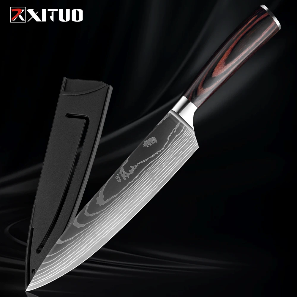 XITUO Chef Knife,Japanese Pro 8 Inch Kitchen Knife,High Carbon Stainless Steel with Damascus Pattern,Super Sharp Chef's Knives
XITUO Chef Knife,Japanese Pro 8 Inch Kitchen Knife,High Carbon Stainless Steel with Damascus Pattern,Super Sharp Chef's Knives