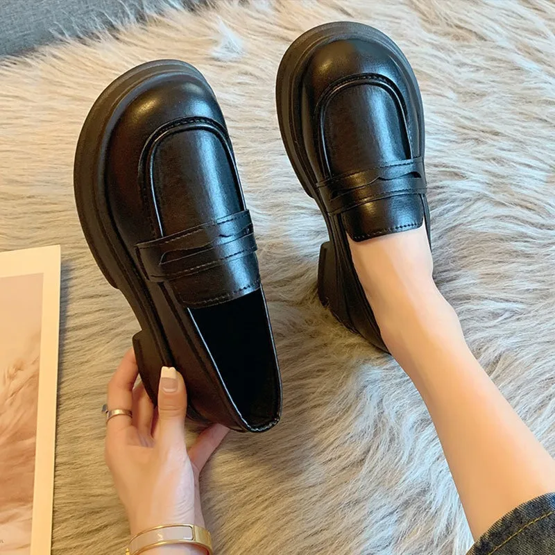 Japanese Style Fashion Leather Single Shoes for Women in Autumn 2025,new British Style Black Platform Loafers Zapatos De Mujer
Japanese Style Fashion Leather Single Shoes for Women in Autumn 2025,new British Style Black Platform Loafers Zapatos De Mujer
