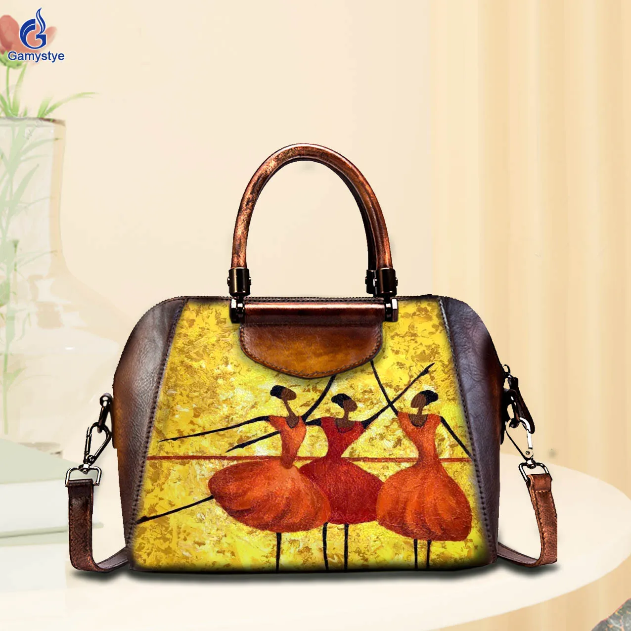 Art Hand-Painting Customize Totes Dancing girls Women Bag Designer Crossbody Handbags Female Messenger Tote Real Cowskin Leather
Art Hand-Painting Customize Totes Dancing girls Women Bag Designer Crossbody Handbags Female Messenger Tote Real Cowskin Leather