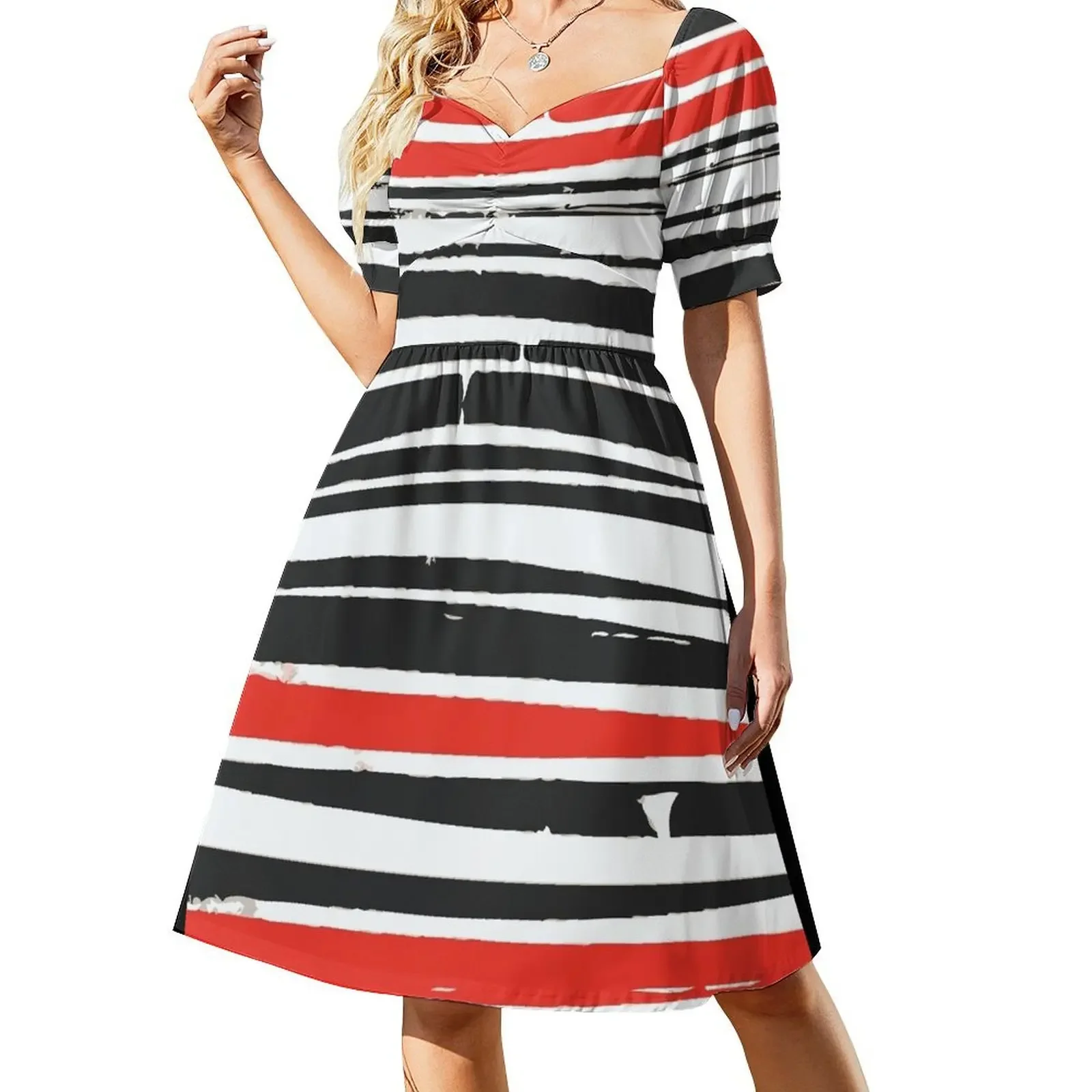 Abstract Black Red Stripe Short-Sleeved Dress sexy dress Women's summer suit dresses women summer 2025 beach outfits for women
Abstract Black Red Stripe Short-Sleeved Dress sexy dress Women's summer suit dresses women summer 2025 beach outfits for women