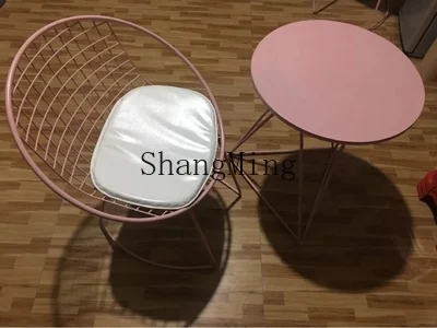 ZYYcasual milk tea shop simple balcony table and chair combination wrought iron marble cafe negotiation small round table
ZYYcasual milk tea shop simple balcony table and chair combination wrought iron marble cafe negotiation small round table