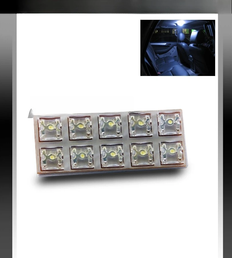 10 LED BA9S/194/168/T10 Adapter Dome Map Interior Trunk Courtesy Light White
10 LED BA9S/194/168/T10 Adapter Dome Map Interior Trunk Courtesy Light White