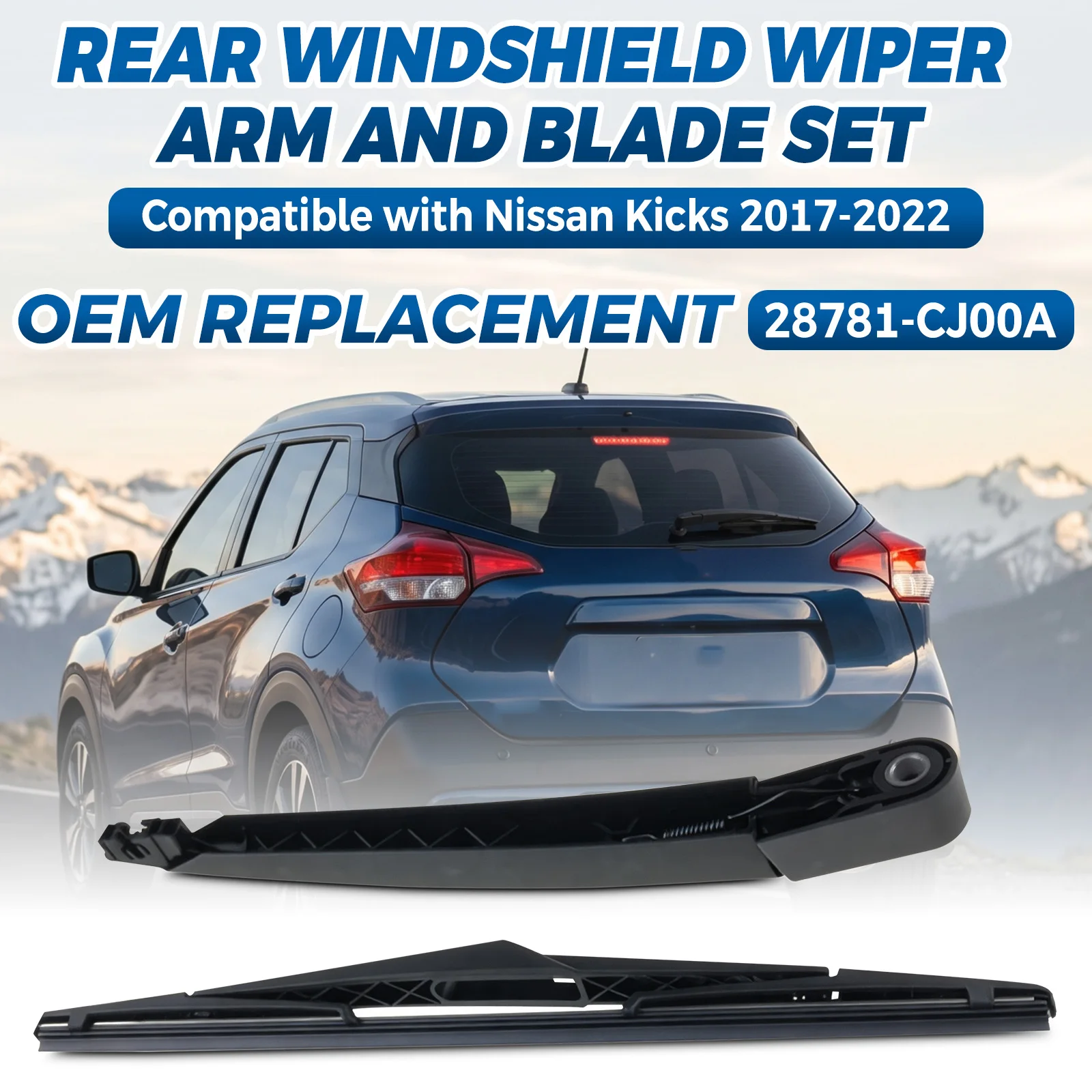 Car Rear Windscreen Wiper Arm Blade Set For Nissan Kicks 2017 2018 2019 2020 2021 2022 28781-CJ00A
Car Rear Windscreen Wiper Arm Blade Set For Nissan Kicks 2017 2018 2019 2020 2021 2022 28781-CJ00A