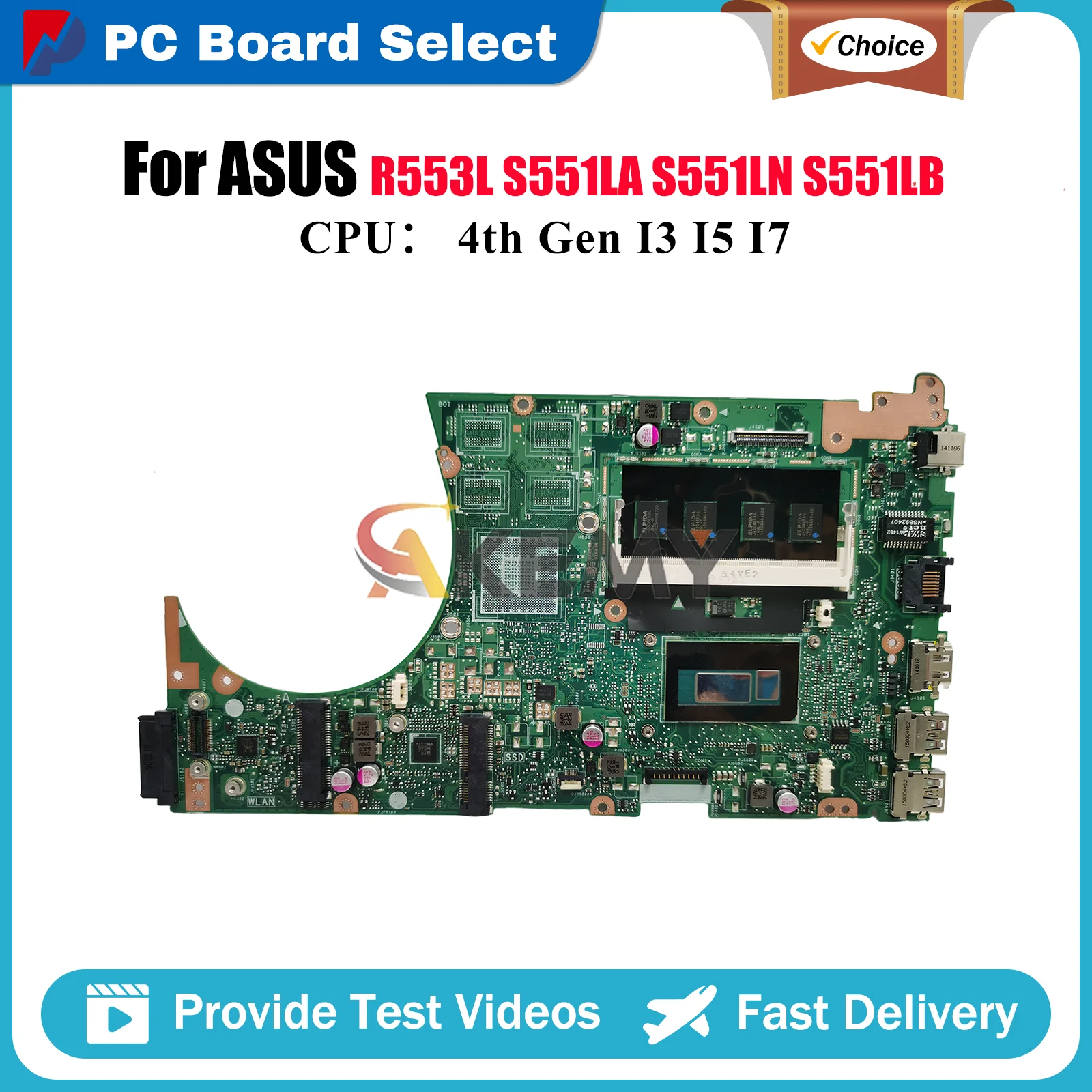 S551LA Laptop Motherboard For ASUS VivoBook S551LN S551LB S551LA S551L R553L Notebook Mainboard With I3 I5 I7 CPU 100% tests OK
S551LA Laptop Motherboard For ASUS VivoBook S551LN S551LB S551LA S551L R553L Notebook Mainboard With I3 I5 I7 CPU 100% tests OK