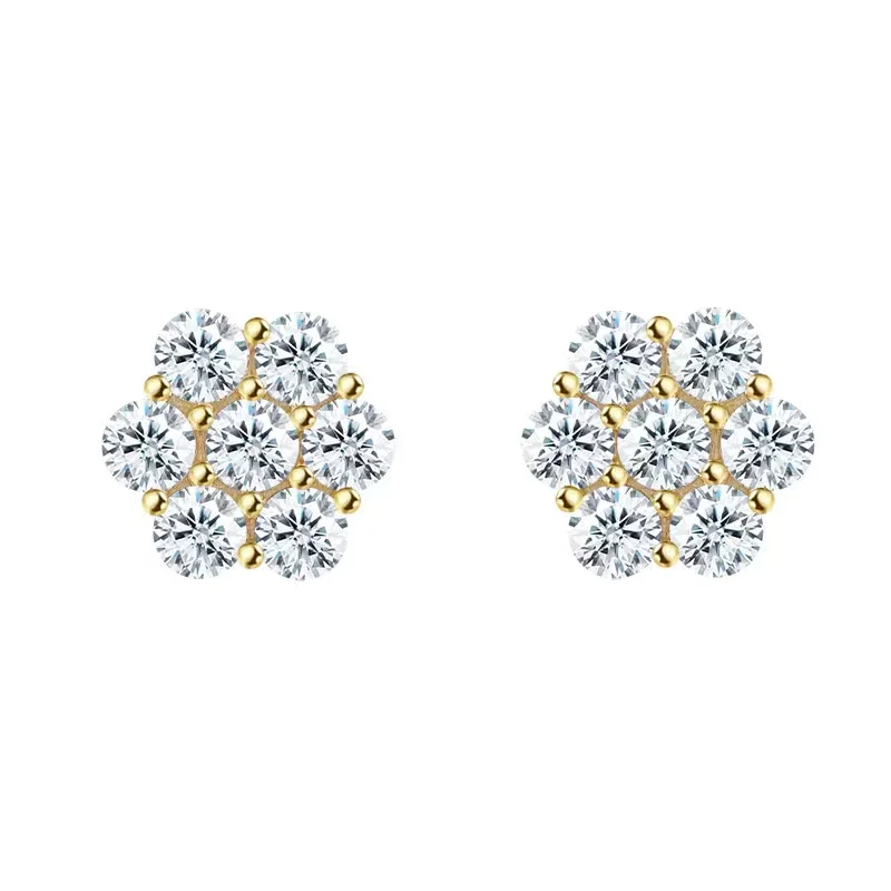 Hiphop 4mm D Color VVS1 Flower Moissanite Stud Earrings Screw Back for Women Men Silver 925 Jewelry Plated 18k Gold Ear Studs
Hiphop 4mm D Color VVS1 Flower Moissanite Stud Earrings Screw Back for Women Men Silver 925 Jewelry Plated 18k Gold Ear Studs