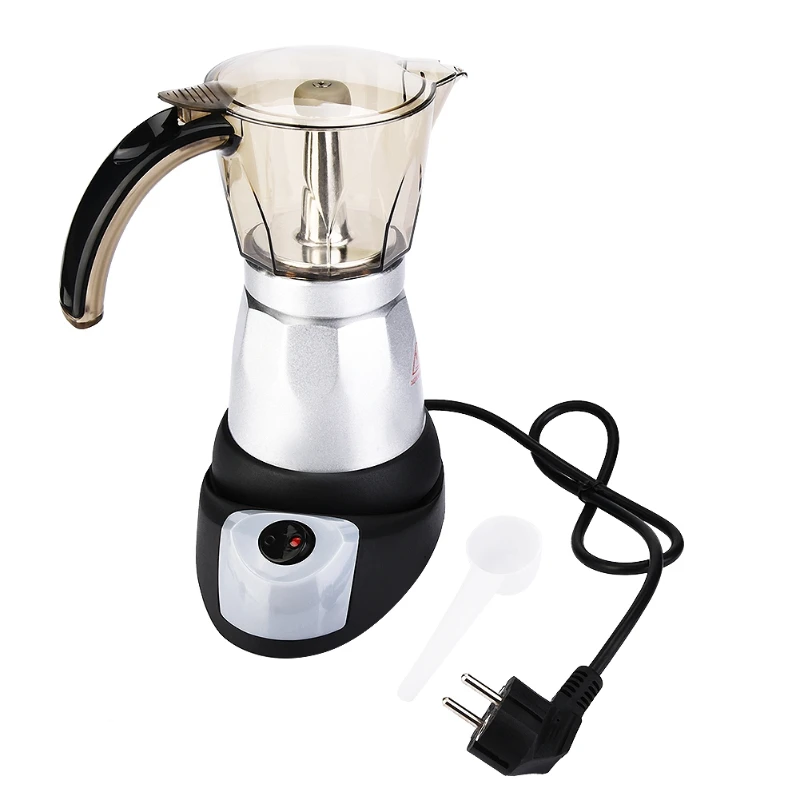 150ml/300ml 3-6 Cups 480W Electric Moka Pot Detachable Kitchen Stovetop Espresso Coffee Maker Professional
150ml/300ml 3-6 Cups 480W Electric Moka Pot Detachable Kitchen Stovetop Espresso Coffee Maker Professional