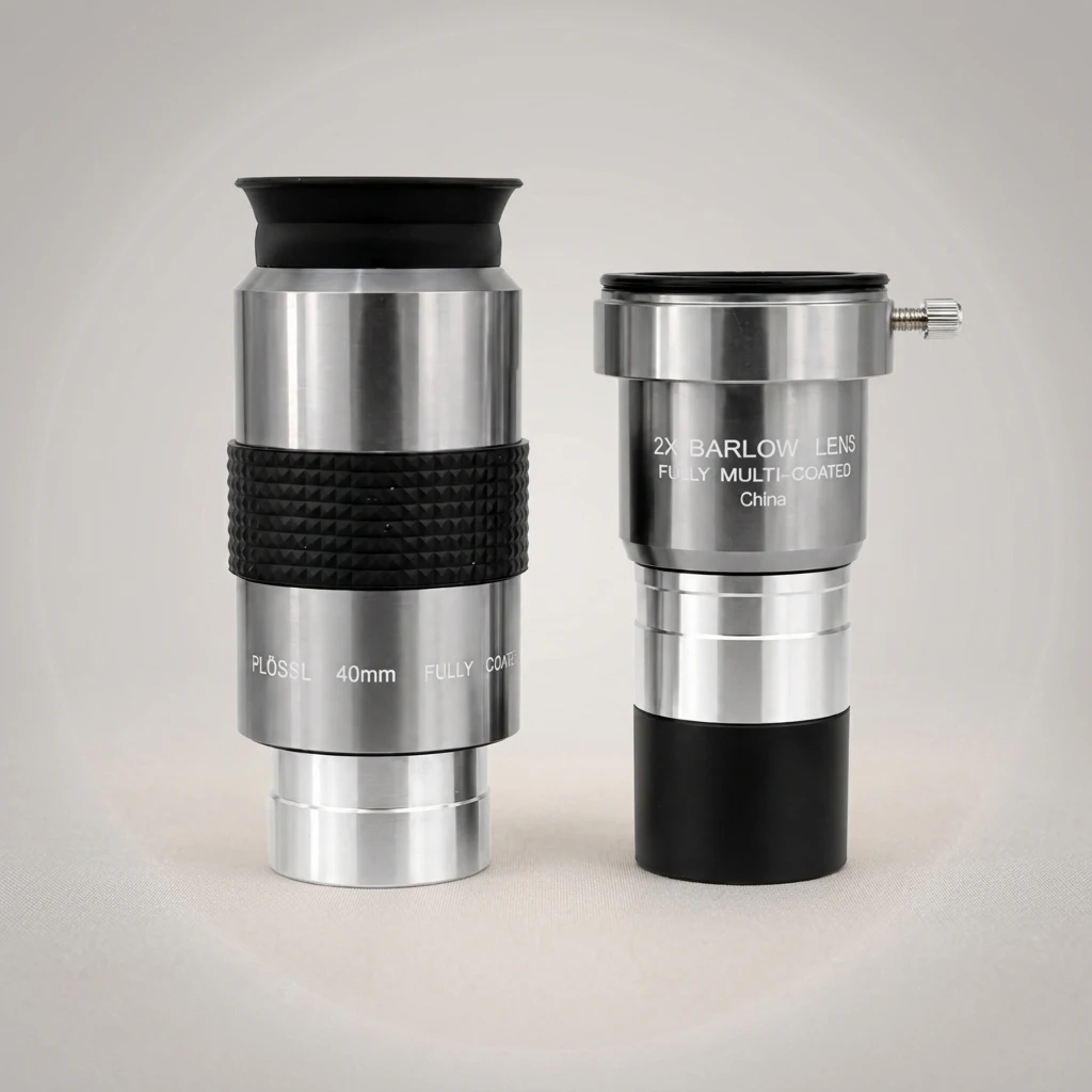 Professional Astronomy Telescope Accessories Set: 1.25" Plossl 40mm Eyepiece & 2X Barlow Lens Fully Multi-Coated for Deep Space
Professional Astronomy Telescope Accessories Set: 1.25" Plossl 40mm Eyepiece & 2X Barlow Lens Fully Multi-Coated for Deep Space