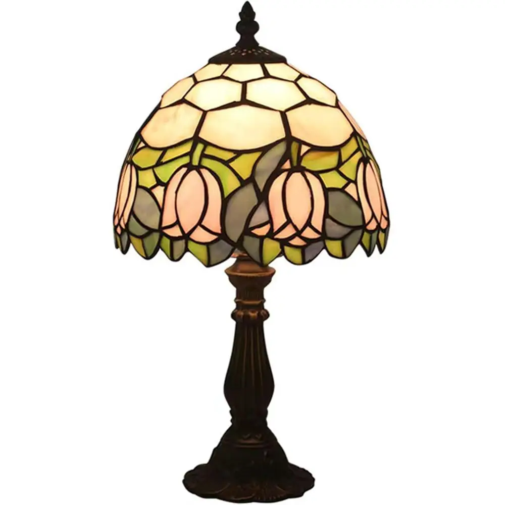 8 Inch Antique Pink Tulip Stained Glass Table Lamp with LED Bulb for Bedroom, Living Room, and Home Office
8 Inch Antique Pink Tulip Stained Glass Table Lamp with LED Bulb for Bedroom, Living Room, and Home Office