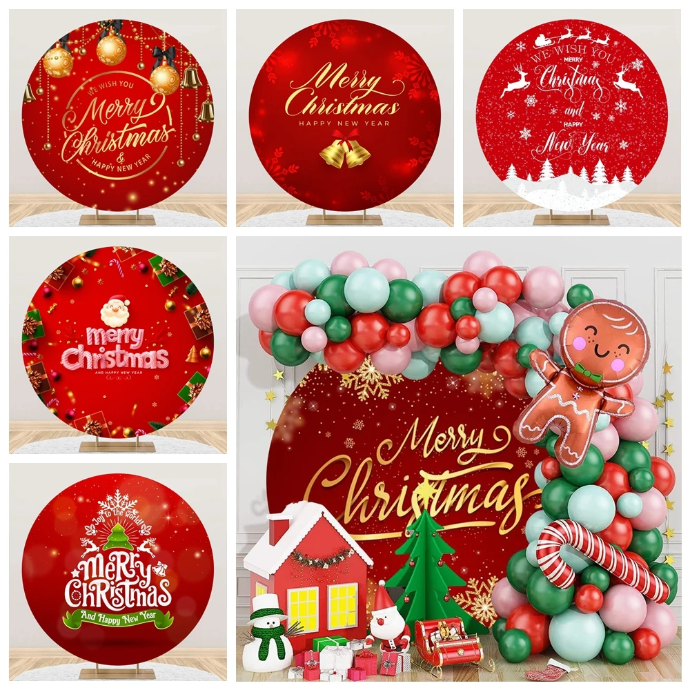 Red Merry Christmas Round Backdrop Cover Pine Trees Elk Snowflake Baby Kids Family Portrait Circle Photography Background Decor
Red Merry Christmas Round Backdrop Cover Pine Trees Elk Snowflake Baby Kids Family Portrait Circle Photography Background Decor
