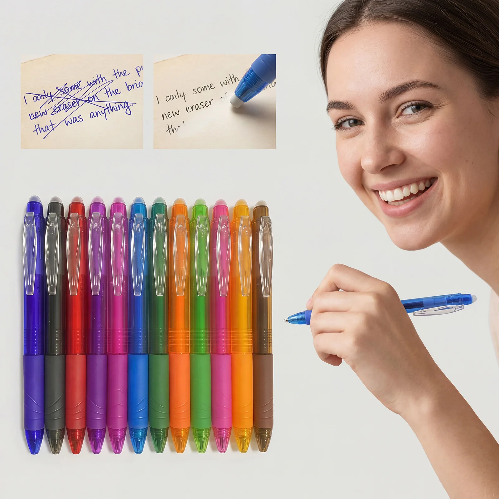 Colorful Erasable Gel Pen, Telescopic Retractable Pen, Smooth Writing No Smudge, High Aesthetic Neutral Pen for School Office
Colorful Erasable Gel Pen, Telescopic Retractable Pen, Smooth Writing No Smudge, High Aesthetic Neutral Pen for School Office