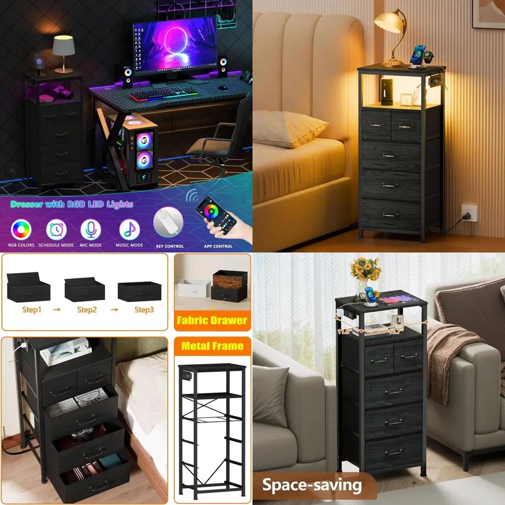 Прикроватная тумбочка, высокий комод с деревянной столешницей, зарядная станция, светодиодная подсветка, тканевые корзины, прикроватный столик с полкой, мебель для прихожей
Прикроватная тумбочка, высокий комод с деревянной столешницей, зарядная станция, светодиодная подсветка, тканевые корзины, прикроватный столик с полкой, мебель для прихожей