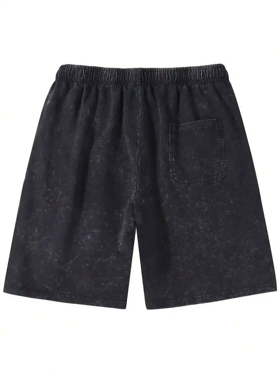 Washed Street Style Mens Shorts With Elastic Waist And Pockets Casual Daily Wear
Washed Street Style Mens Shorts With Elastic Waist And Pockets Casual Daily Wear