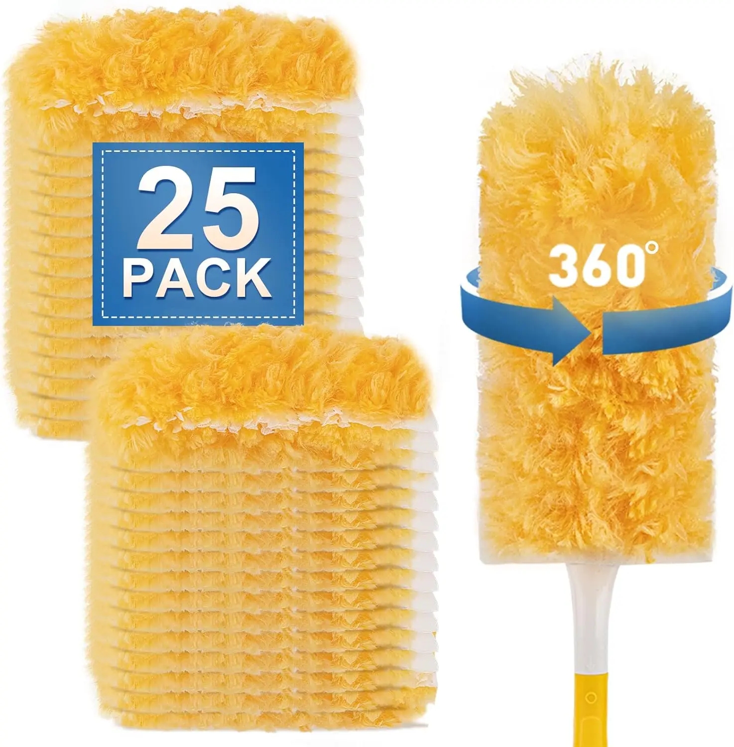 25 Pack Unscented Disposable Duster Refills, 360 Degree Multi-Surface Cleaning Tool for Furniture Blinds Ceiling Fans
25 Pack Unscented Disposable Duster Refills, 360 Degree Multi-Surface Cleaning Tool for Furniture Blinds Ceiling Fans