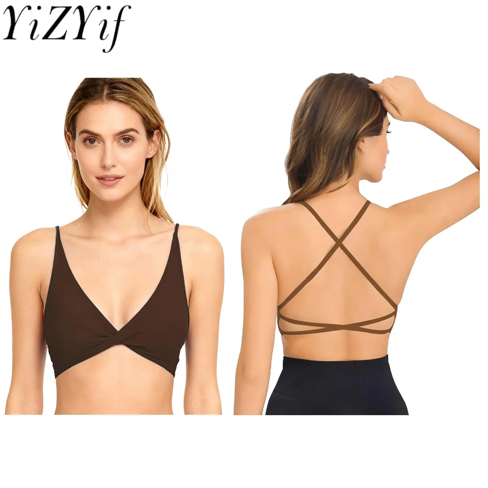 Women Summer Sports Bra Vest Spaghetti Straps Crisscross Back Camisole Sleeveless Backless Vest for Yoga Workout Gym Fitness
Women Summer Sports Bra Vest Spaghetti Straps Crisscross Back Camisole Sleeveless Backless Vest for Yoga Workout Gym Fitness