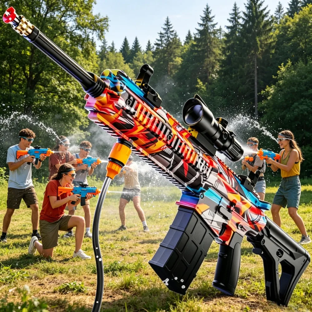 High Pressure M41 Water Gun Toy Car Washing Tools with Detachable Hose, Scope & Magazine for Summer Backyard & Pool Party
High Pressure M41 Water Gun Toy Car Washing Tools with Detachable Hose, Scope & Magazine for Summer Backyard & Pool Party