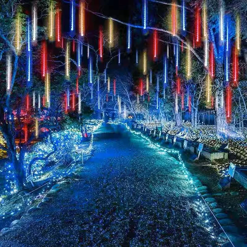 1pc Solar Meteor Shower Lights Outdoor 30m 8 Tubes 2 LED Christmas Lights Falling Rain Lights for Party Tree Wedding Decoration
1pc Solar Meteor Shower Lights Outdoor 30m 8 Tubes 2 LED Christmas Lights Falling Rain Lights for Party Tree Wedding Decoration