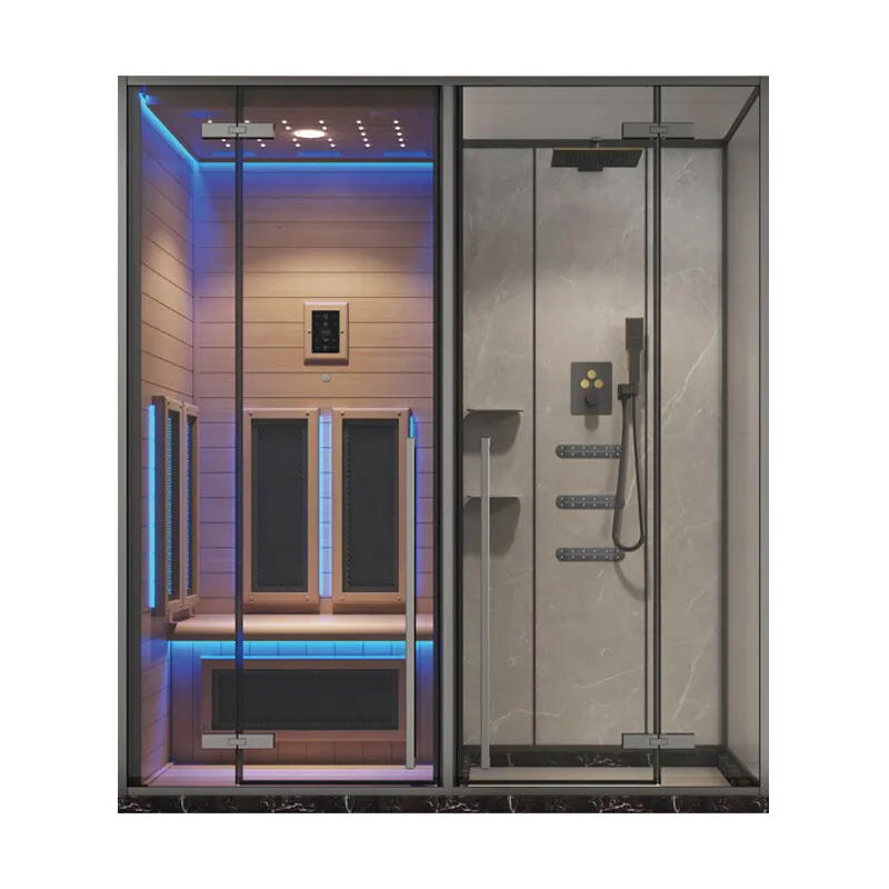 Black Villa Sauna Room Steam Sauna Furnace Far Infrared Household Smart Graphene Sweat Box Shower Steam Room
Black Villa Sauna Room Steam Sauna Furnace Far Infrared Household Smart Graphene Sweat Box Shower Steam Room