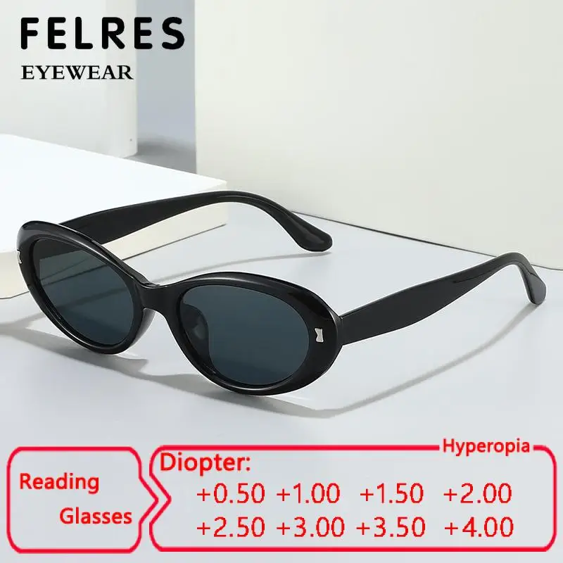 Fashion Oval Cat Eye Tinted Reading Glasses Women Leisure Simple Prescription Glasses Outdoor Shade Sunglasses UV Protection
Fashion Oval Cat Eye Tinted Reading Glasses Women Leisure Simple Prescription Glasses Outdoor Shade Sunglasses UV Protection