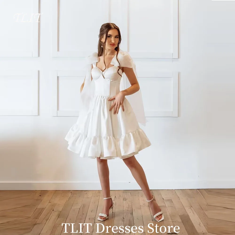 TLIT Sexy Mini Evening Dresses Photo Shoot 3D Bow Spaghetti Straps Sleeveless Satin Prom Gowns Ball Gown Customized Party
TLIT Sexy Mini Evening Dresses Photo Shoot 3D Bow Spaghetti Straps Sleeveless Satin Prom Gowns Ball Gown Customized Party