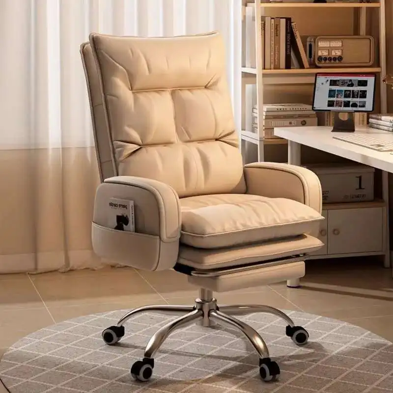 Designer Recliner Office Chair Armchair Comfortable Work Chair Leather Kneeling Bedroom Silla Ergonomica Luxury Furnitures
Designer Recliner Office Chair Armchair Comfortable Work Chair Leather Kneeling Bedroom Silla Ergonomica Luxury Furnitures