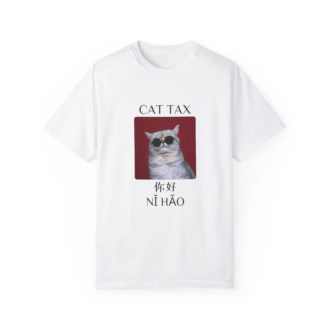 Funny Cool Cat Cat Tax Printing T-Shirt Classic Chinese Characters Hello Tee O-Neck Tee Cotton Shirt Unisex
Funny Cool Cat Cat Tax Printing T-Shirt Classic Chinese Characters Hello Tee O-Neck Tee Cotton Shirt Unisex