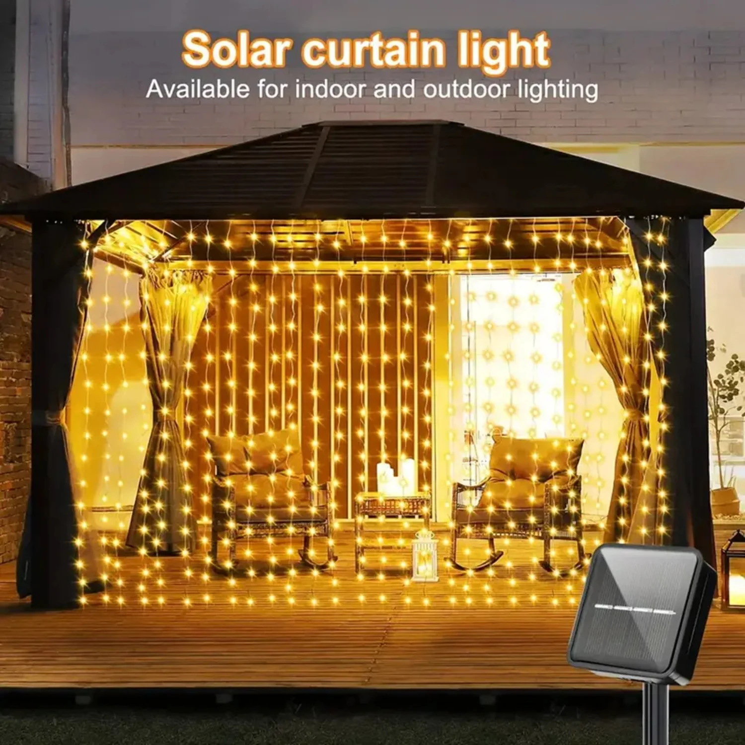 1pc Solar Curtain String Lights Outdoor Fairy Lights Solar Powered Twinkle String Lights 8 Modes Garden Patio Decor Garten Psd
1pc Solar Curtain String Lights Outdoor Fairy Lights Solar Powered Twinkle String Lights 8 Modes Garden Patio Decor Garten Psd