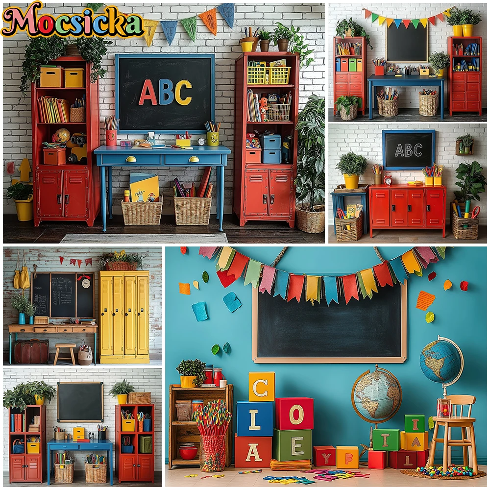 Mocsicka Back to School Background Photographs Classroom Blackboard Desk Decorations Student Party Photo Backdrops Studio Banner
Mocsicka Back to School Background Photographs Classroom Blackboard Desk Decorations Student Party Photo Backdrops Studio Banner