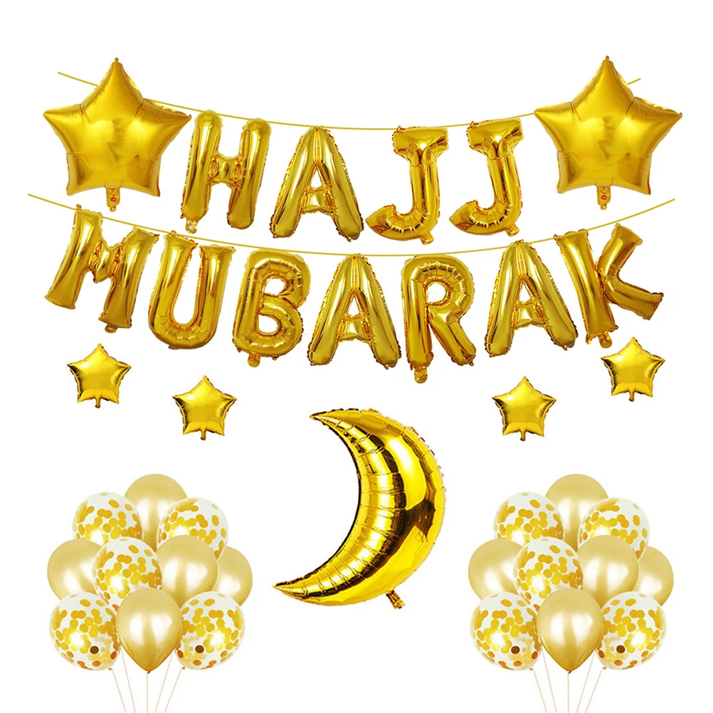 16 Inches Golden Balloon Eid Mubarak Party Decoration Star Balloons Double Note Small Stars Sequins
16 Inches Golden Balloon Eid Mubarak Party Decoration Star Balloons Double Note Small Stars Sequins