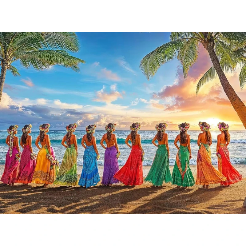 Tropical Beach Sunset Women with Flowers Jigsaw Puzzle 1000 Pieces Colorful Dress Aurora Borealis Style Art Home Decoration Gift
Tropical Beach Sunset Women with Flowers Jigsaw Puzzle 1000 Pieces Colorful Dress Aurora Borealis Style Art Home Decoration Gift
