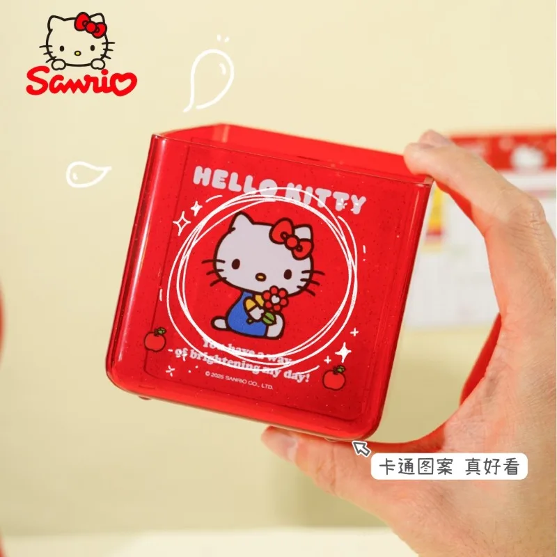 Мультяшная квадратная настольная подставка для ручек Sanrio Hello Kitty, милый органайзер для канцелярии KT, коробка для хранения школьных принадлежностей
Мультяшная квадратная настольная подставка для ручек Sanrio Hello Kitty, милый органайзер для канцелярии KT, коробка для хранения школьных принадлежностей